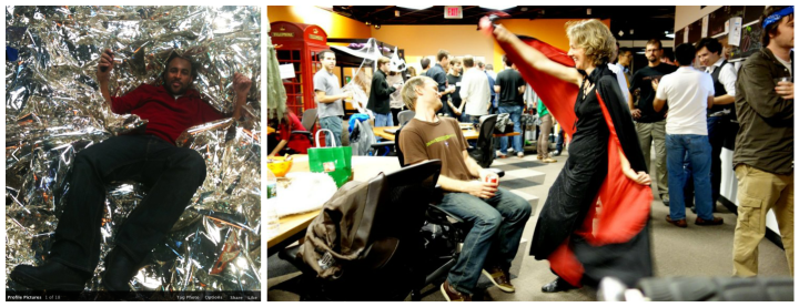 Left: the support team's fearless leader.  Right: Vampire Hack 2012